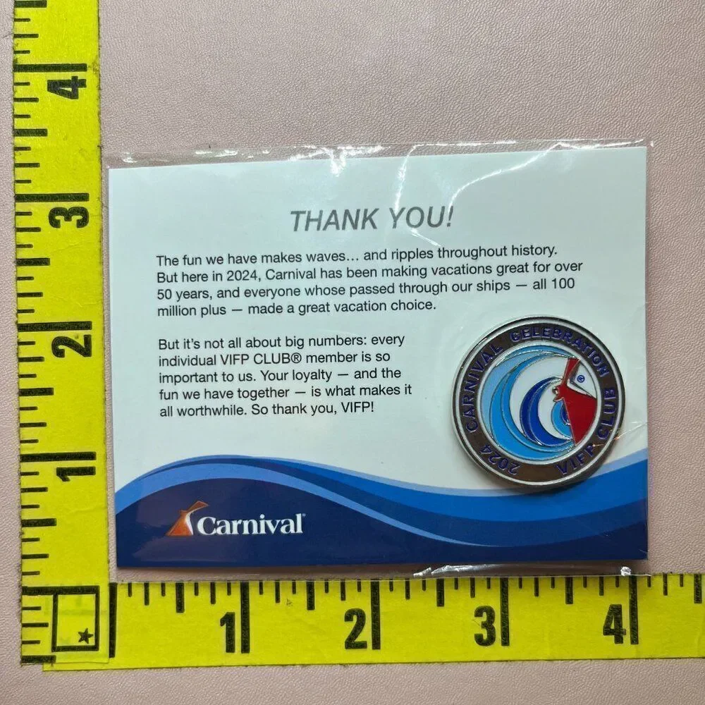 NEW Carnival Cruise Line Ship Celebration 2024 VIFP Club Pin